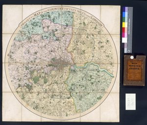 Froggett térképe az országról tizenöt mérföldre London körül, 1833